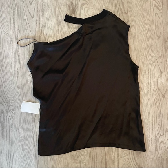RtA Axel Tee Black Silk Off the Shoulder Top - Picture 11 of 13